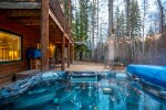 Relax in the large hot tub and watch the stars and wildlife